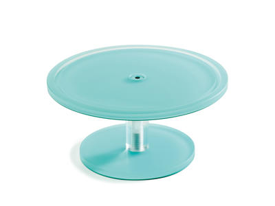 Cake stand on foot 30 cm Turquoise Mealplak