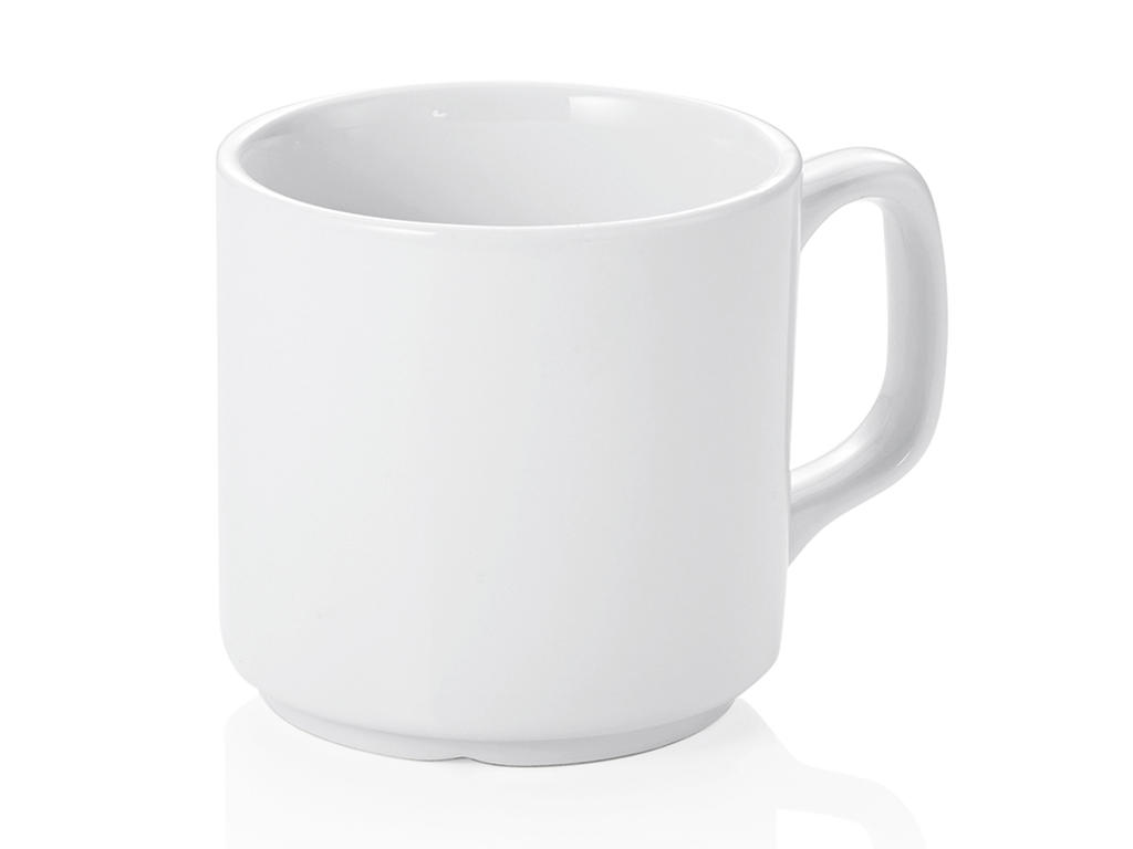 Mug w/handle White 26 cl Stackable