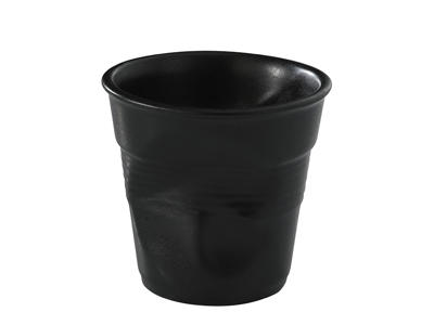 Froisse Crumpled Cappuccino Cup 18 cl Satin Black