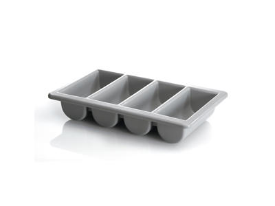 Cutlery box 4 compartments 1/1 GN in gray plastic