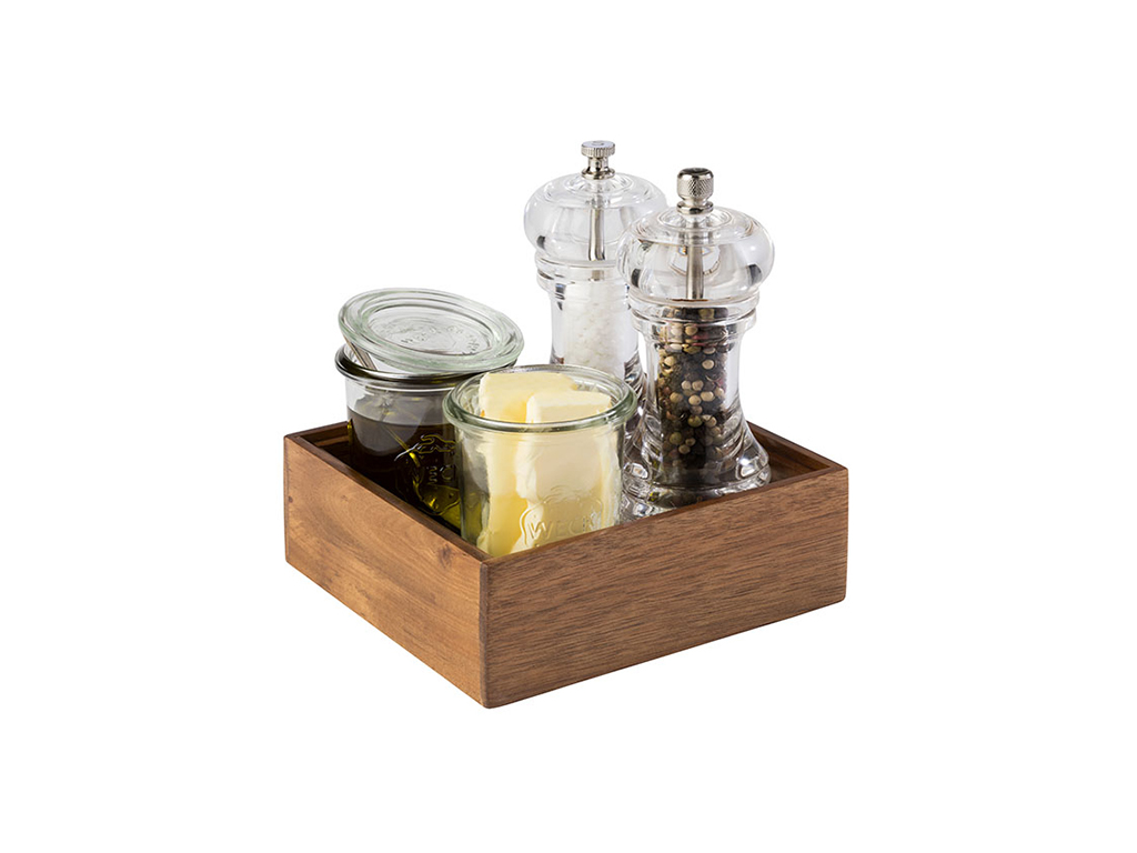 Storage box acacia wood 15x15 cm