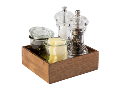 Storage box acacia wood 15x15 cm