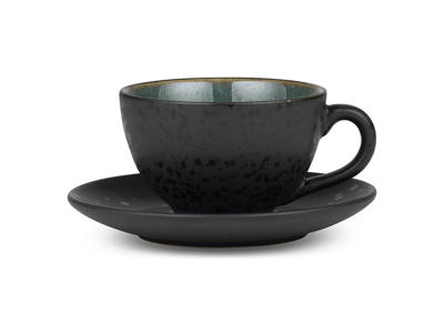 Bitz Cup w/ saucer 24 cl Black/Green
