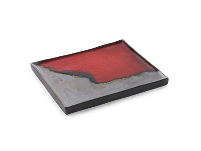 Plate Rectangular 21x17.5 cm Gray Solstice