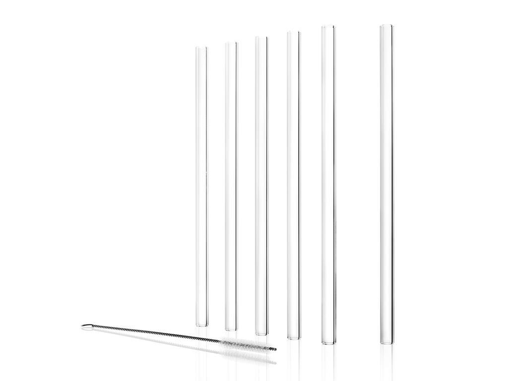 Glass Straw - Clear - 20cm - 9mm - Dishwasher Safe