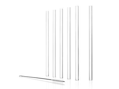 Glass Straw - Clear - 20cm - 9mm - Dishwasher Safe