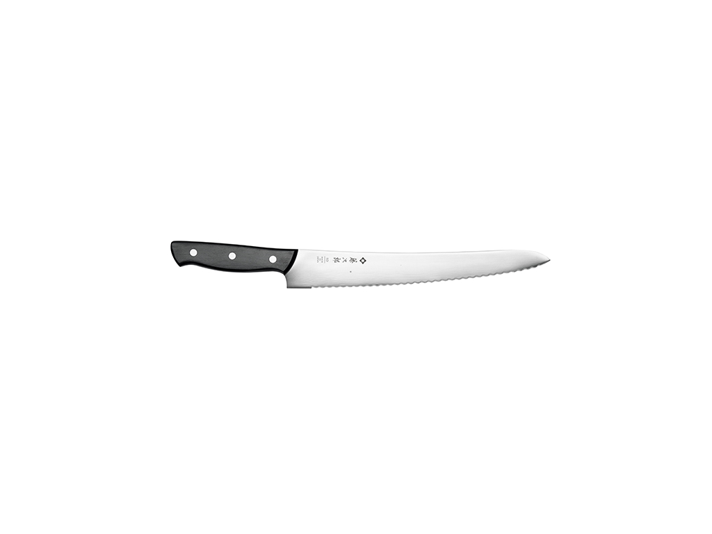 Tojiro Bread Knife, 27 cm, Black