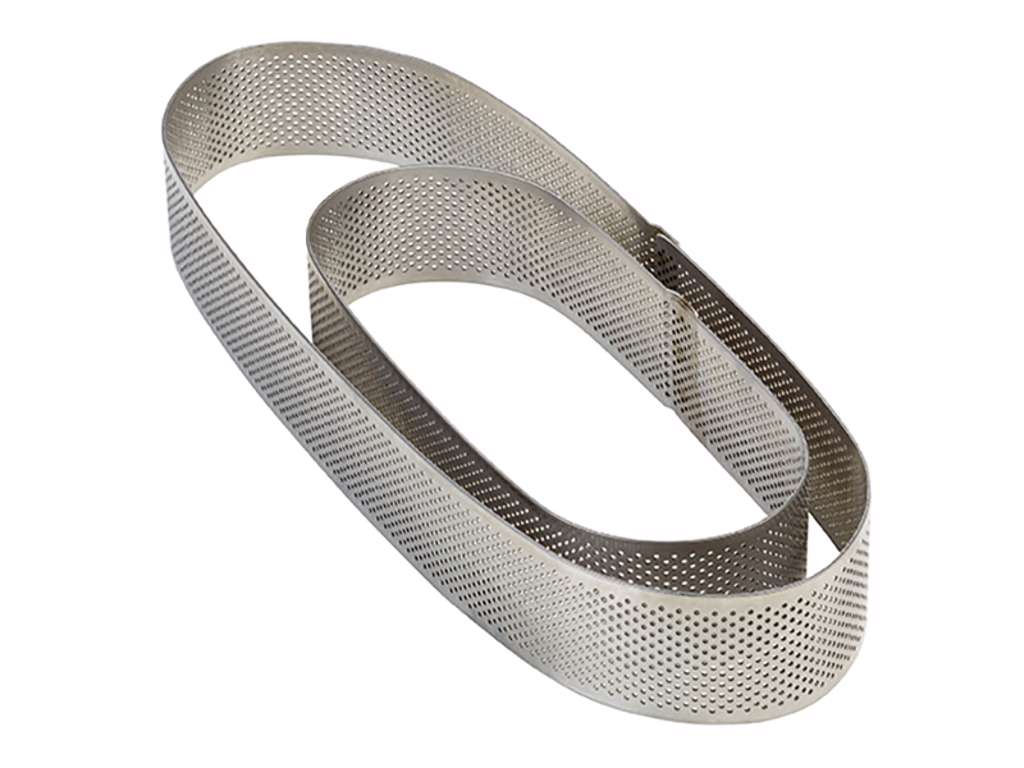 Baking ring oval perforated 290x90x35 mm
