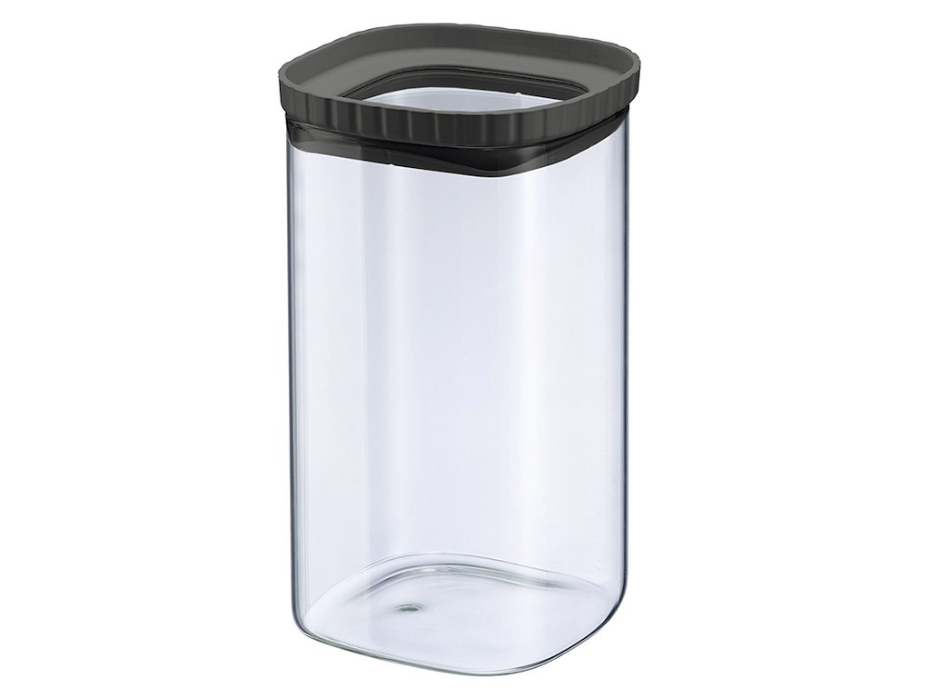 Storage Jar Stackable 1500 ml Black L