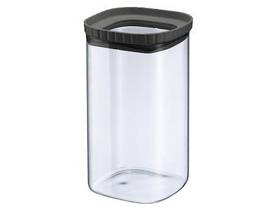 Storage Jar Stackable 1500 ml Black L