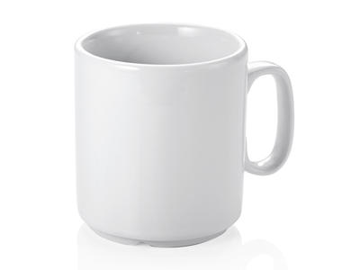 Mug w/handle White 29 cl Stackable