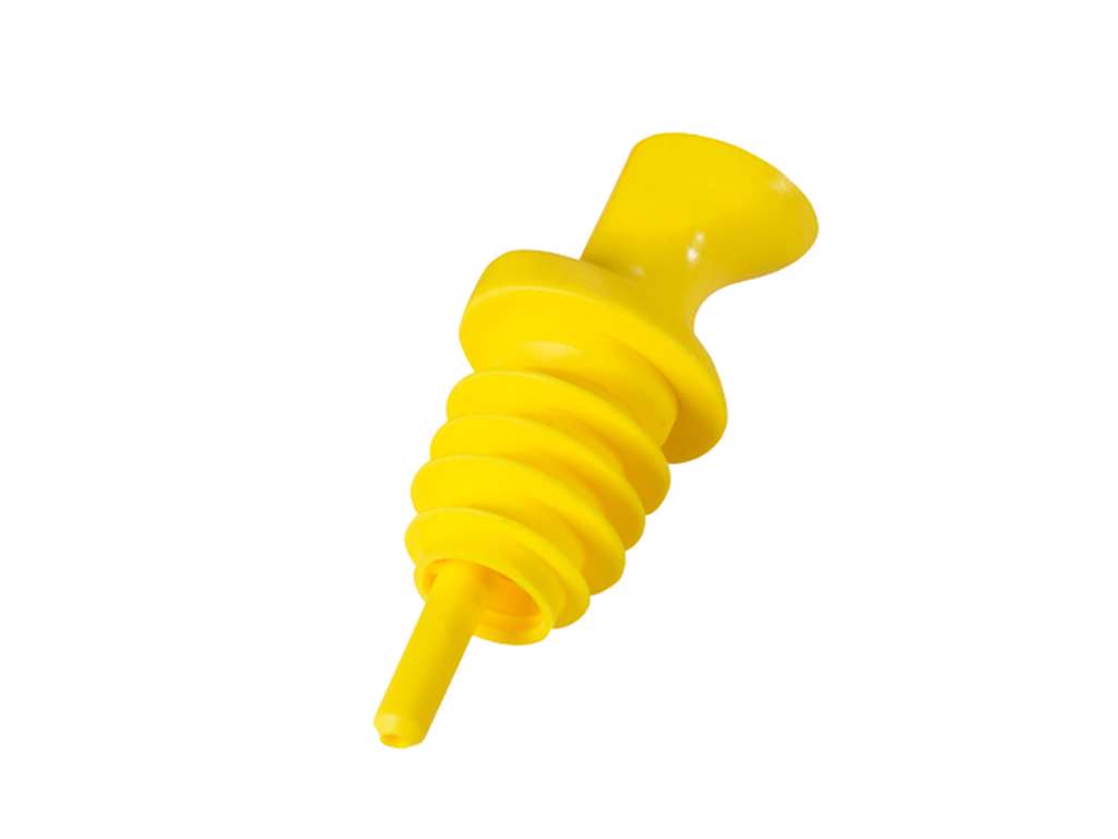 Pouring plug, yellow, free flow