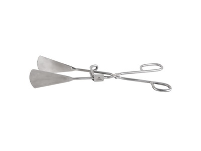 Grill tongs with flat ends
