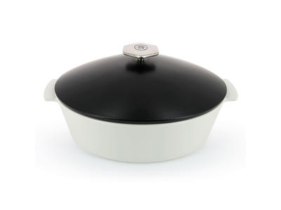 Pot Oval 32.5x26.5 cm Satin black Induction Revolution 2