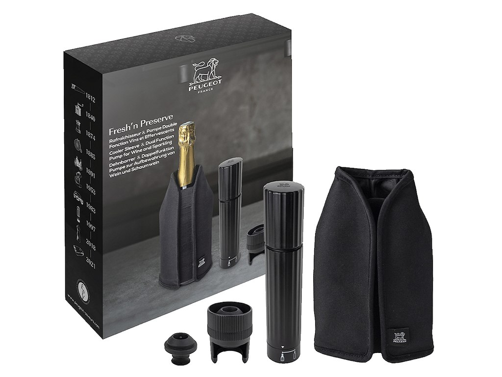 Gift set with Bottle Cooler and Wine Pump