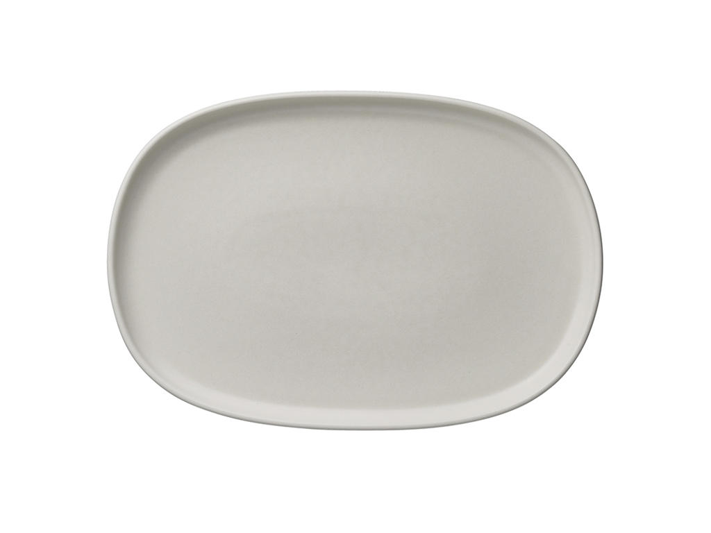 Dish with stoneware white size 33x23cm