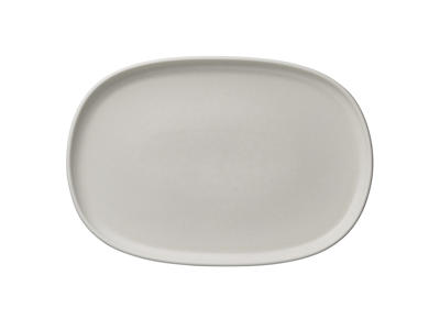Dish with stoneware white size 33x23cm