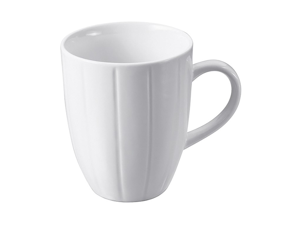 Mug with handle Ø8.5 cm White Sfood
