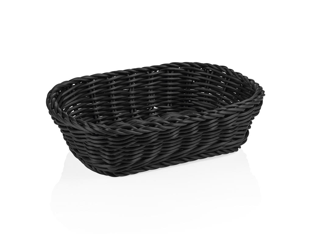 Bread Basket Black 26.5x19x7 cm Weaver Pro