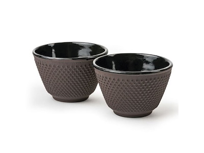 Mug without handle 2 pcs Cast iron Purple XILIN