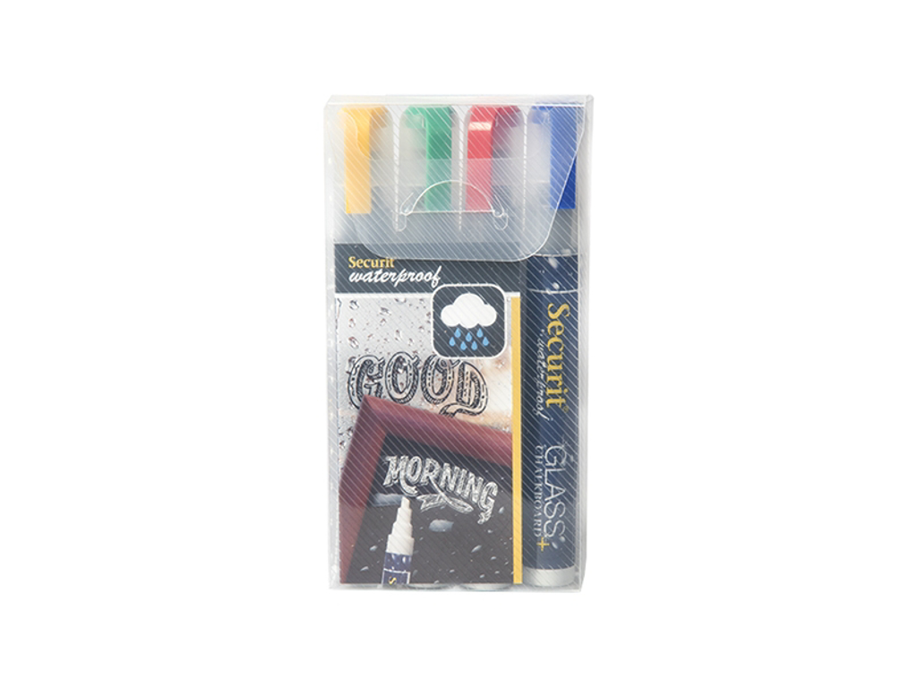Marker assorted 2-6 mm 4 pcs water-resistant
