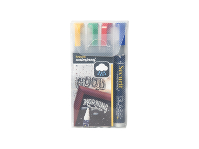 Marker assorted 2-6 mm 4 pcs water-resistant
