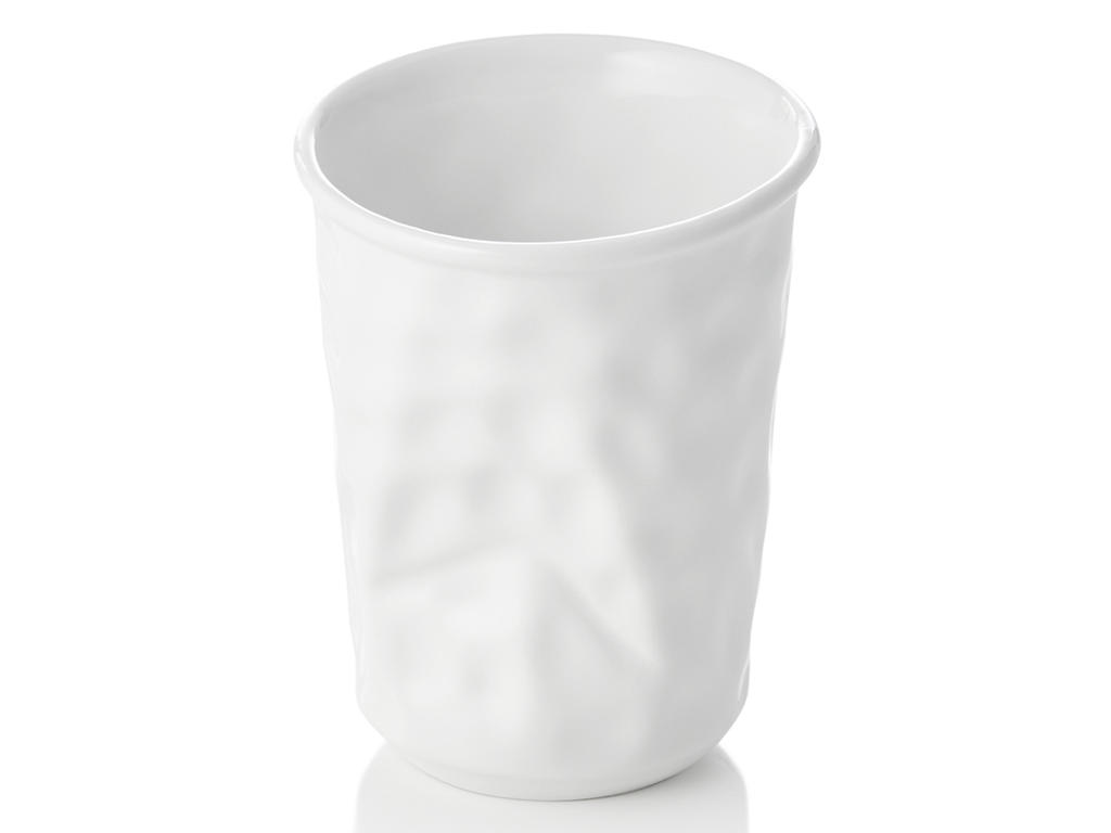 Cup without handle 20 cl White Crumpled