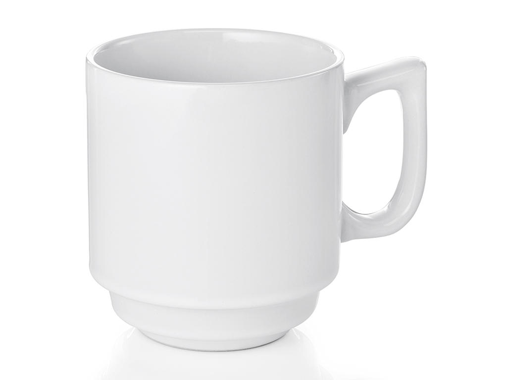 Mug w/handle White 25 cl Stackable