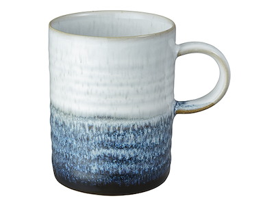 Denby Kiln Mug with Handle – Ridged Blue 370 ml