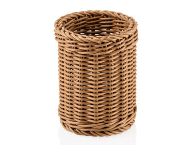 Cutlery basket Brown Ø12 cm H15 cm Weaver Pro