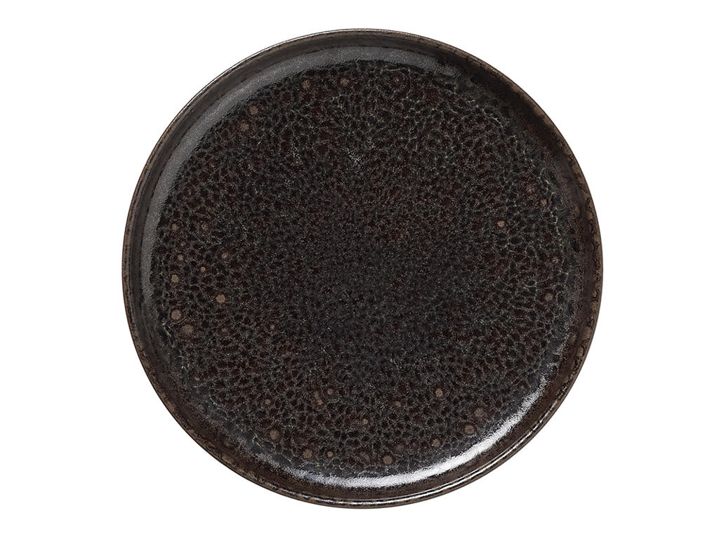 Brown Stoneware Plate 17.5x17.5x2.5cm