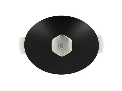 Lid for pot Oval 32.5x26.5 cm Satin Black Revolution 2