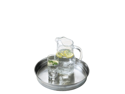 Serving tray, stainless Ø 32 cm