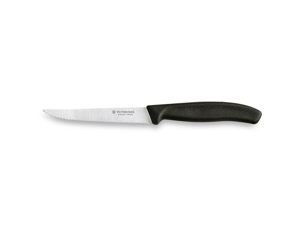 Steak knife, 11 cm, Victorinox Swiss Classic, Black handle