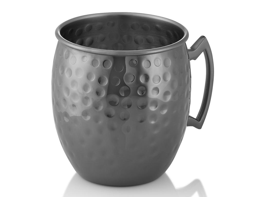Mug w/handle Hammered 0.5 l Gray Nocturn Ø9c