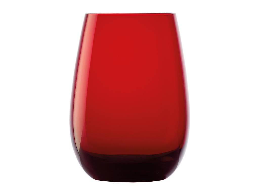 Water Glass with Glass Red Size 46.5cl - 120x64mm