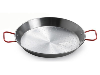 Paella pan 32 cm Glossy/red handle