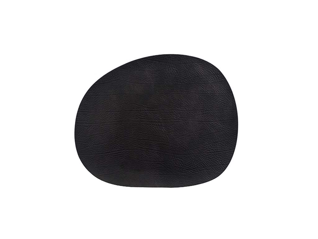 RAW Placemat leather 41x35.5 cm Black