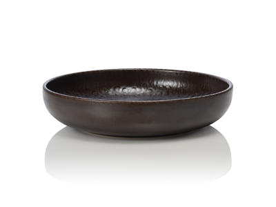 Brown Stoneware Plate 22x22x5cm