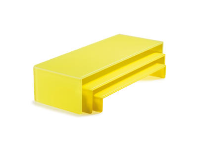 Tray Set Stackable 49.5x19.5 cm Yellow Mealplak