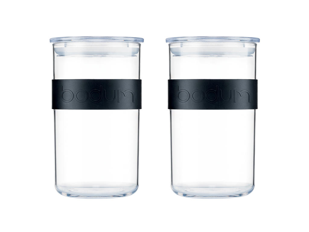 Storage set 1L 2 pcs Black rubber band