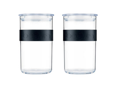 Storage set 1L 2 pcs Black rubber band