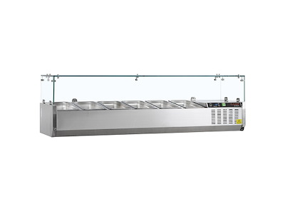 Køleopsats GN1/4 x7 RF m/ glas top