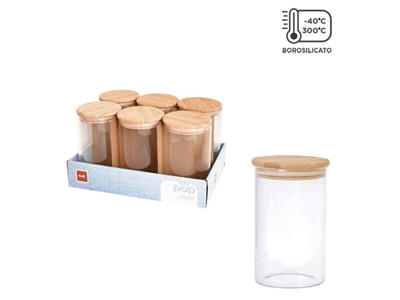 Storage Jar with Bamboo Lid 1 L