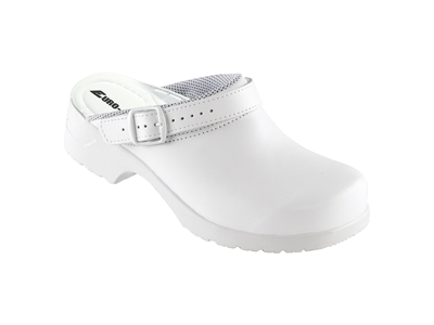 Træsko u/hælkap hvid str 35