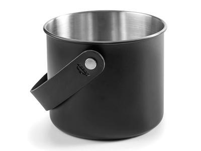 Ice Bucket Black Lacor Ø14 cm 1.5 l