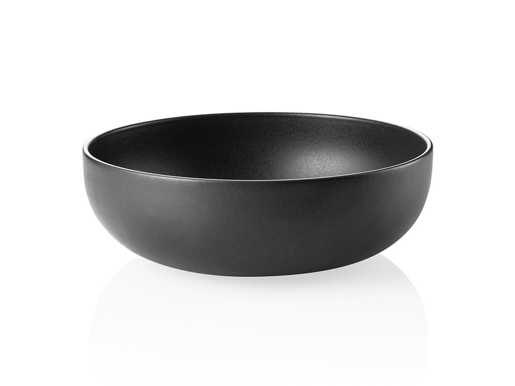 Bowl - Stoneware - Black - 260x260x85mm - 2ltr - Dishwasher Safe - Stackable