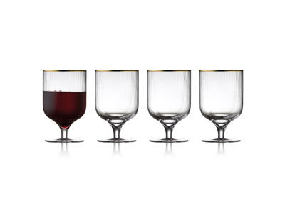 Glass Wine Palermo Gold 30 cl 4 pcs
