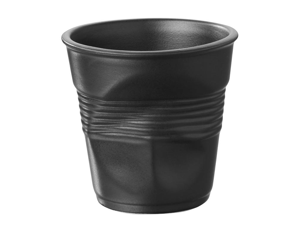 Mug Crumpled 8 cl 6.5x6 Satin Black Frois