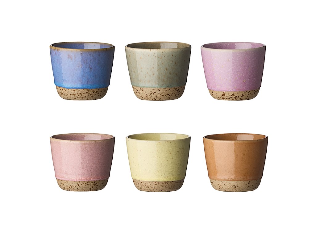 RAW Colour mug without handle 20 cl Set 6-pack